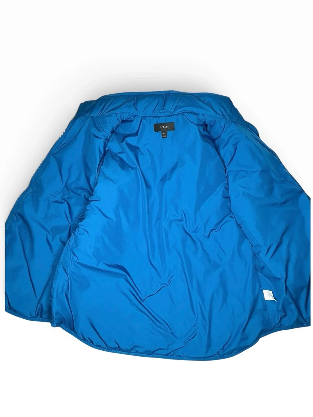 J.Crew Quilted Down Blue Puffer Vest 70% Down Style 02725 Size XL